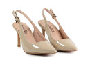 Туфлі жіночі бежеві з натурального лаку (008841)