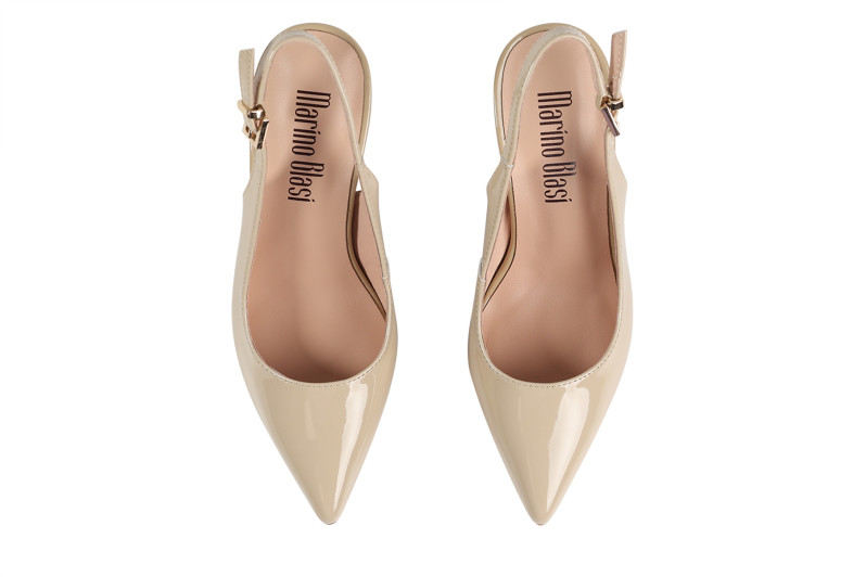 Туфлі жіночі бежеві з натурального лаку (008841)