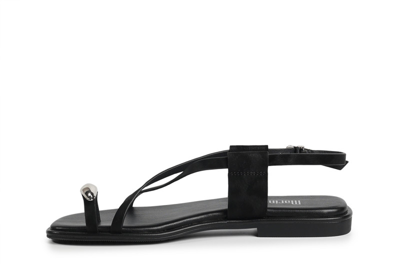 Босоніжки жіночі чорні з натуральної шкіри (008861)