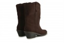Козаки жіночі коричневі з натуральної замші (008730)
