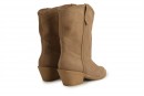 Козаки жіночі бежеві з натуральної замші (008651)