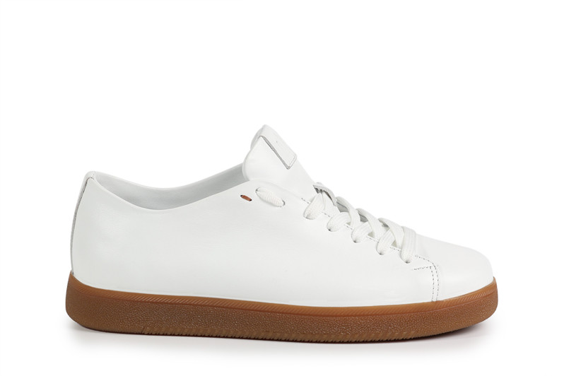 Кеди жіночі білі з натуральної шкіри (008911)