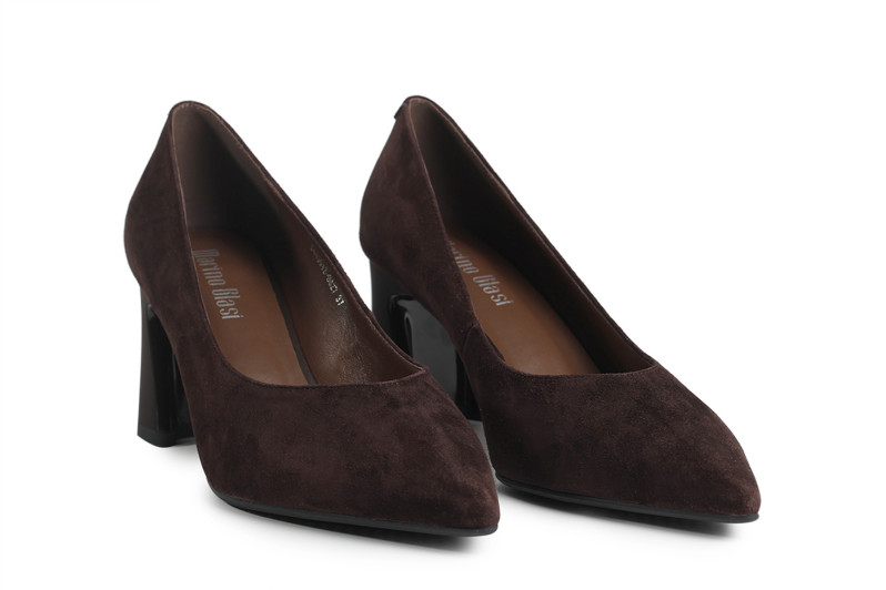Туфлі жіночі коричневі з натуральної замши (008860)