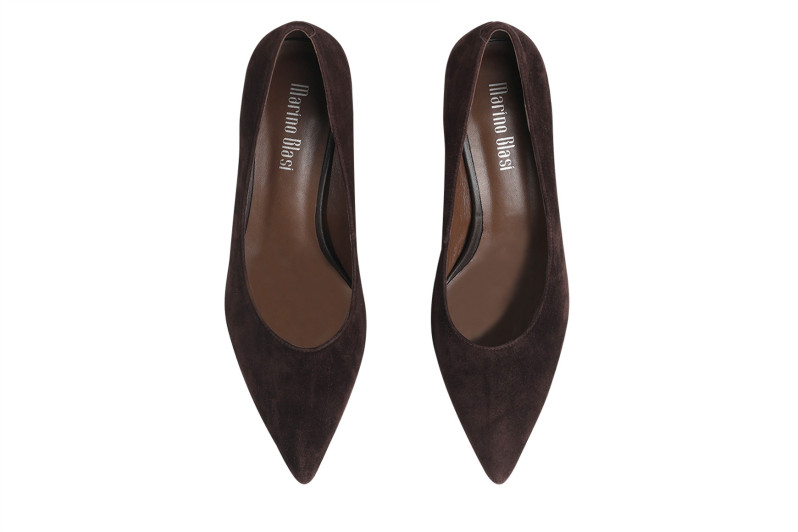 Туфлі жіночі коричневі з натуральної замши (008860)