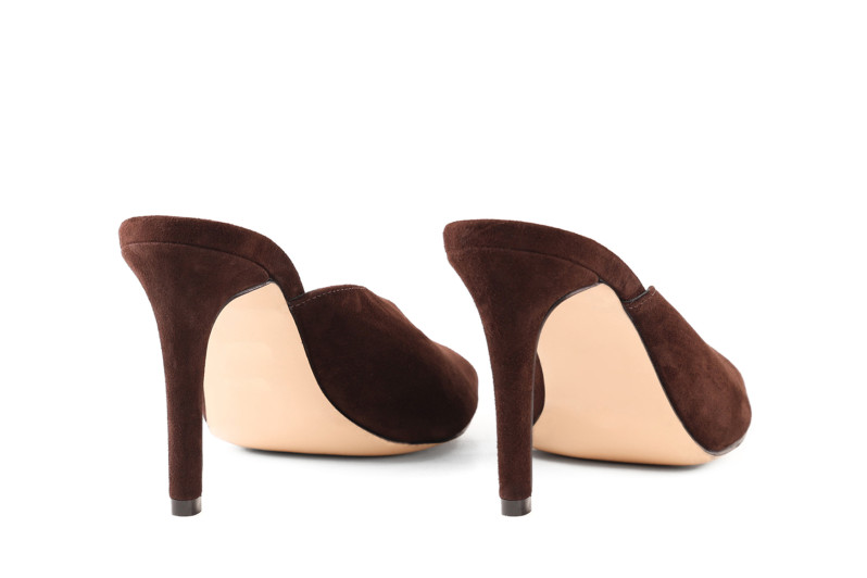 Мюлі коричневі з натуральної замши (009089)