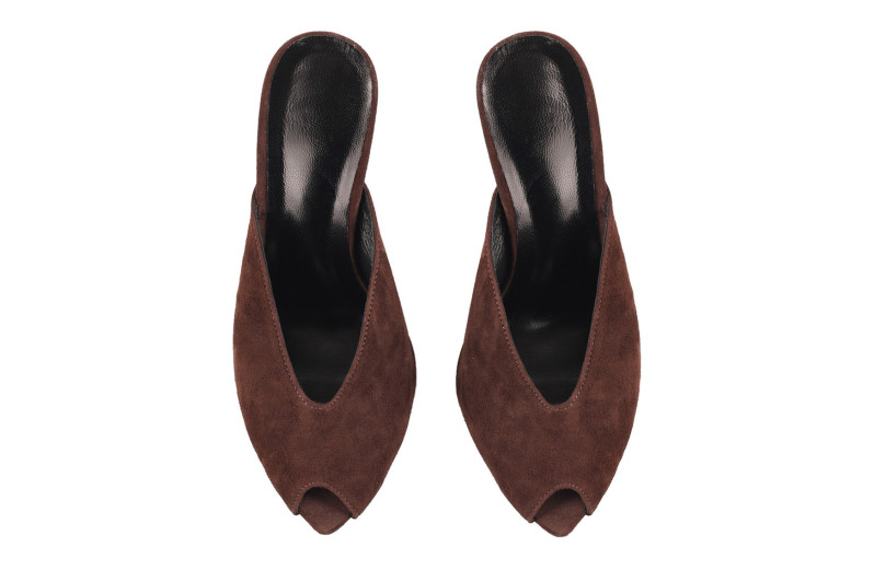 Мюлі коричневі з натуральної замши (009089)