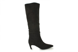 Чоботи жіночі чорні з натуральної замши (009426)