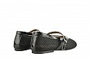 Балетки женские черные из текстиля (008339)
