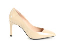 Туфлі жіночі бежеві з натурального лаку (008815)