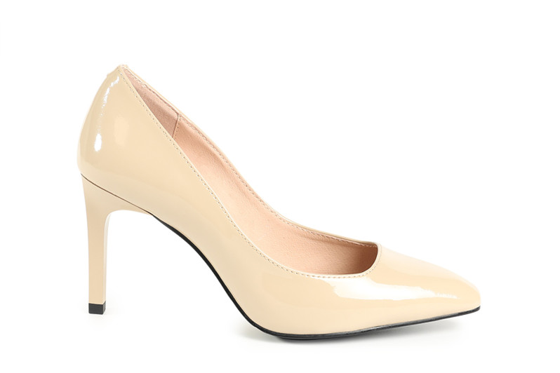 Туфлі жіночі бежеві з натурального лаку (008815)
