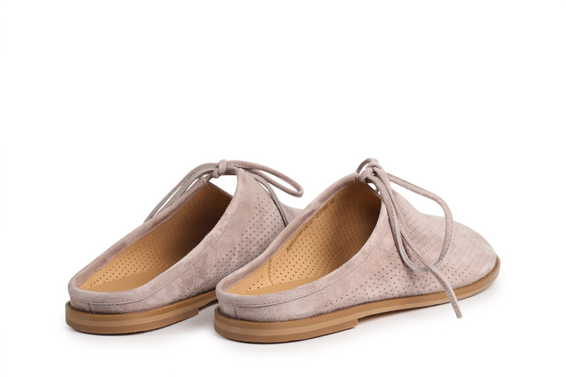 Мюлі пудра з натуральної замши (008792)