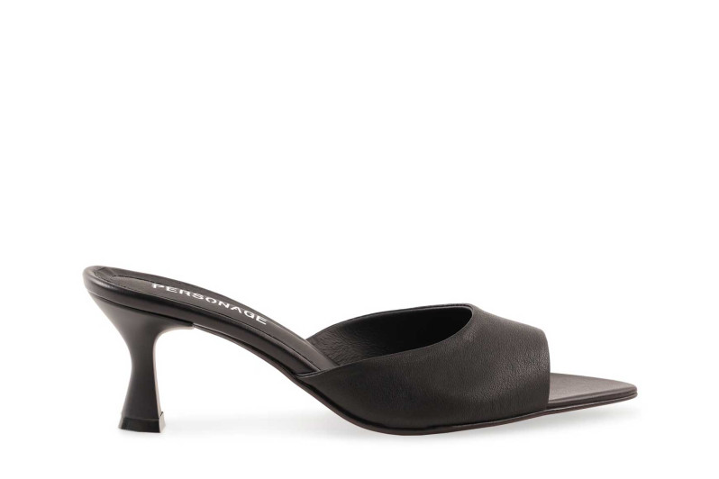 Мюлі чорні з натуральної шкіри (009078)