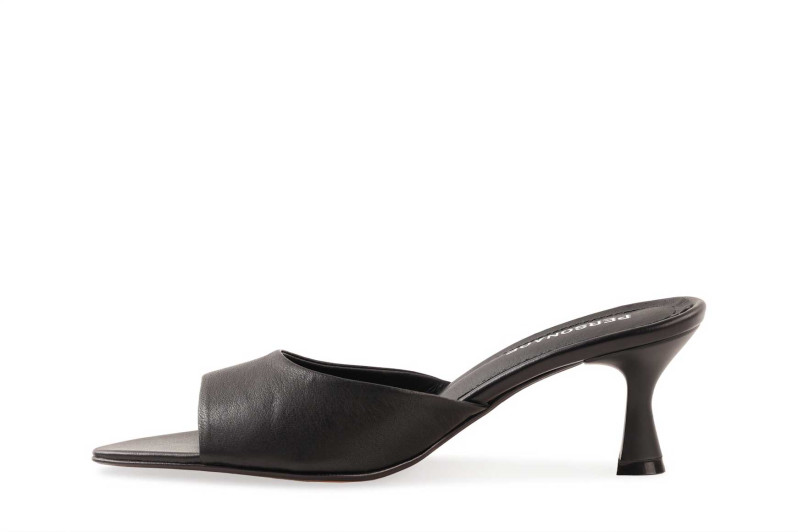 Мюлі чорні з натуральної шкіри (009078)