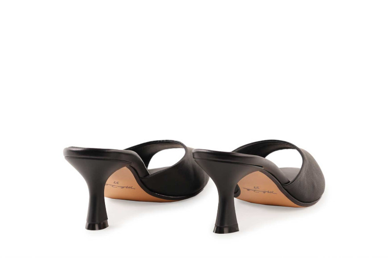 Мюлі чорні з натуральної шкіри (009078)