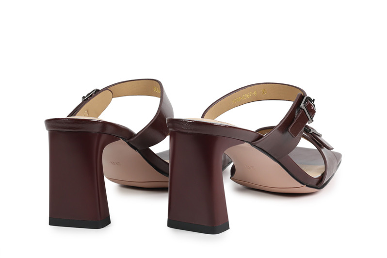 Мюлі коричневі з натуральної шкіри (008902)