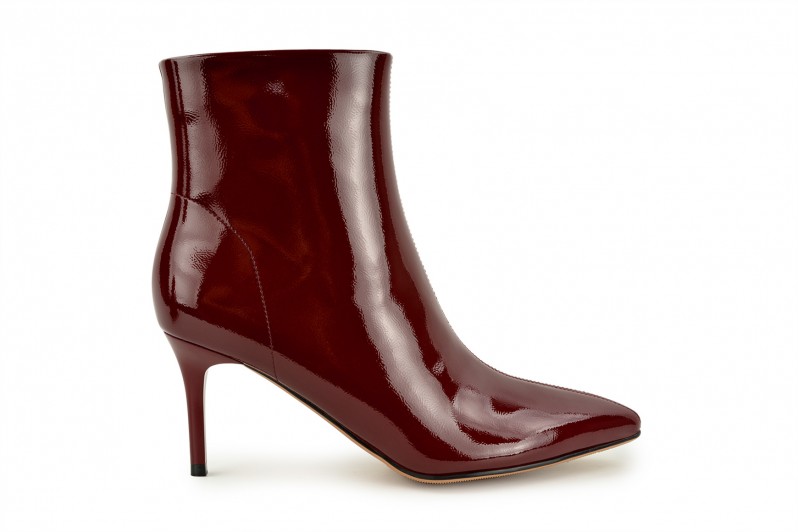 Ботинки женские бордовые из натурального лака (008553) Ботинки женские бордовые из натурального лака (008553)