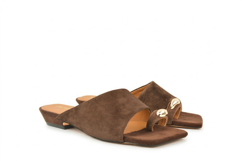 Мюлі коричневі з натуральної замши (008961)