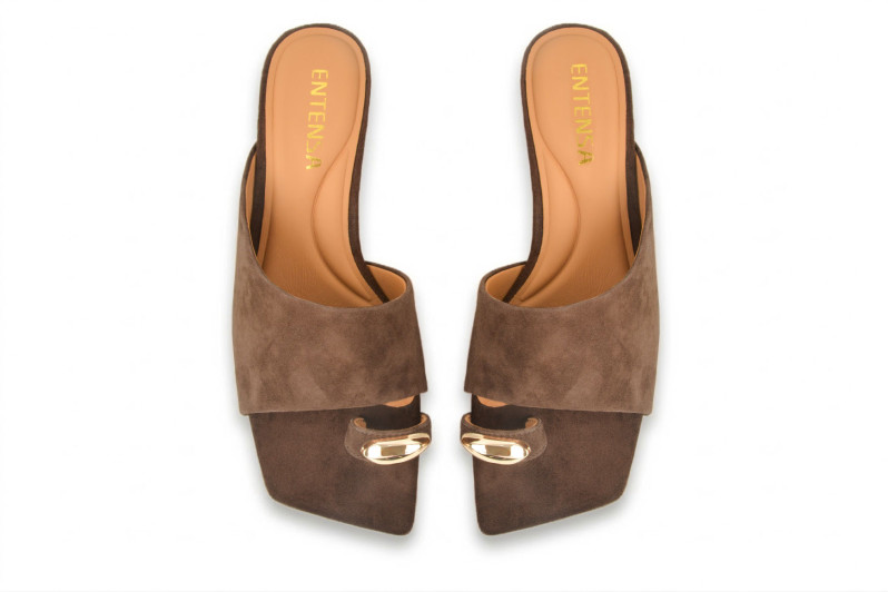 Мюлі коричневі з натуральної замши (008961)