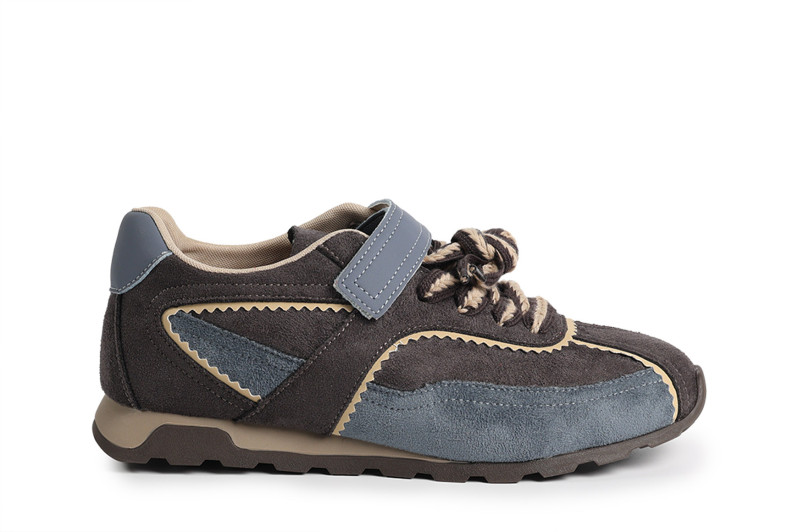 Кросівки жіночі сірі з натуральної замші (008871)