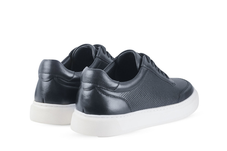 Сліпони чоловічі сині з натуральної шкіри (008844)