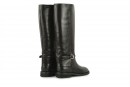 Чоботи жіночі чорні з натуральної шкіри (008469)