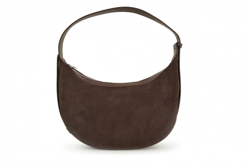 Сумка жіноча коричнева з натуральної замши (008698)