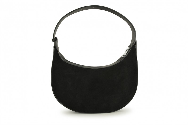 Сумка жіноча чорна з натуральної замши (008699)