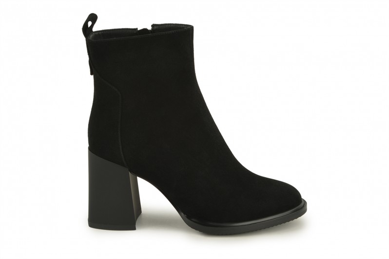 Черевики жіночі чорні з натуральної замші (008571)