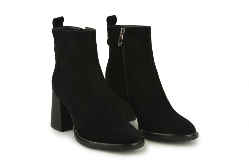 Черевики жіночі чорні з натуральної замші (008571)