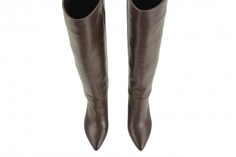 Чоботи жіночі коричневі з натуральної шкіри (008653) Чоботи жіночі коричневі з натуральної шкіри (008653)