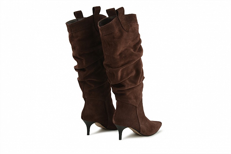 Чоботи жіночі коричневі з натуральної замши (008493) Чоботи жіночі коричневі з натуральної замши (008493)