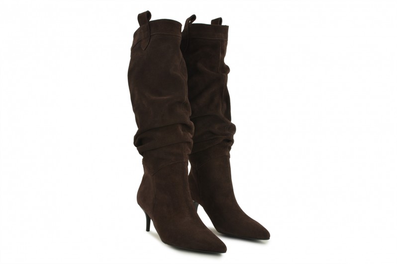 Чоботи жіночі коричневі з натуральної замши (008655) Чоботи жіночі коричневі з натуральної замши (008655)