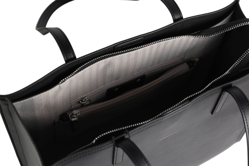 Сумка жіноча чорна з натуральної шкіри (008889)