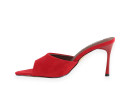 Мюлі червоні з натуральної замши (008983)