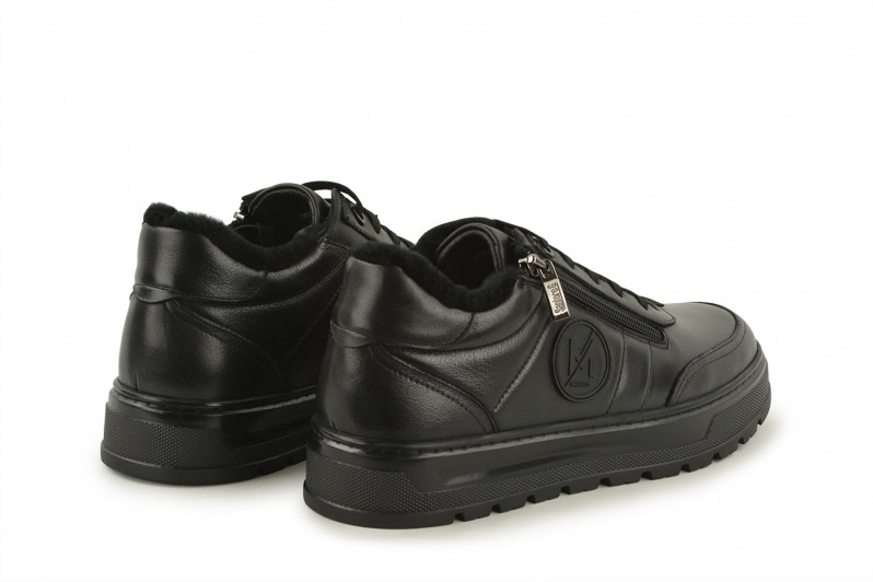 Черевики чоловічі чорні з натуральної шкіри (008574)