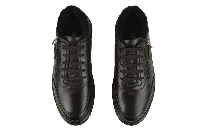 Черевики чоловічі чорні з натуральної шкіри (008574)