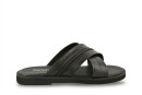 Шльопанці чоловічі чорні з натуральної шкіри (008959)