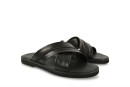 Шльопанці чоловічі чорні з натуральної шкіри (008959)
