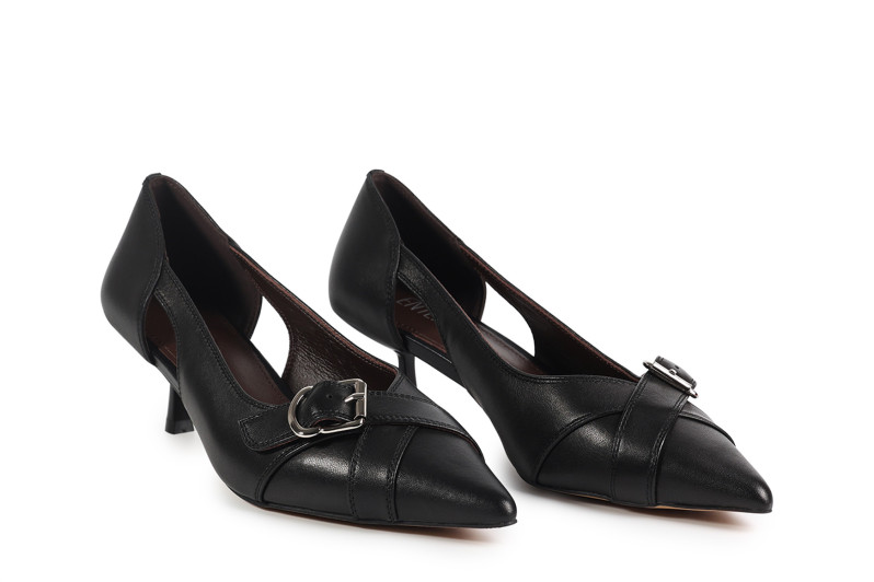 Туфлі жіночі чорні з натуральної шкіри (008768)