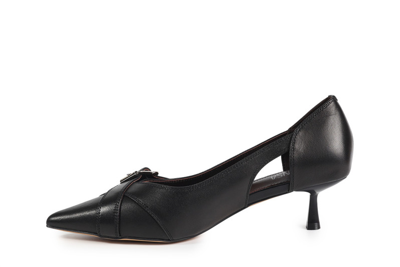 Туфлі жіночі чорні з натуральної шкіри (008768)