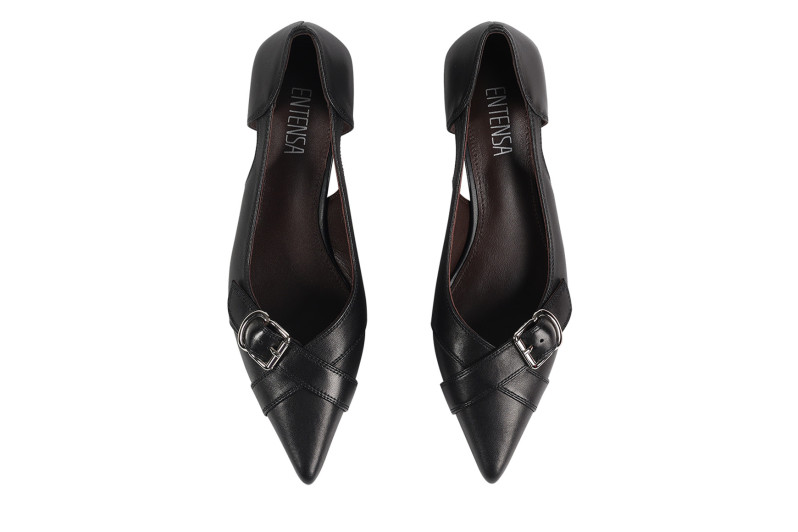 Туфлі жіночі чорні з натуральної шкіри (008768)