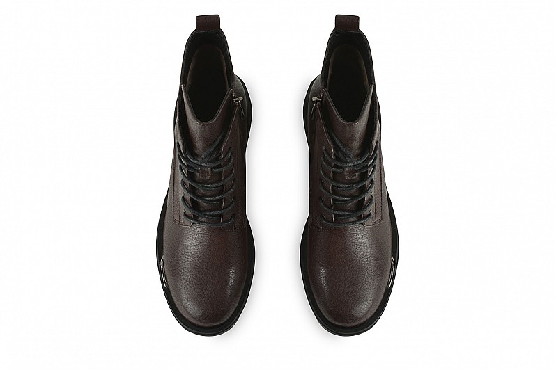 Черевики жіночі коричневі з натуральної шкіри (008523)