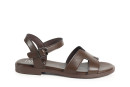 Босоніжки жіночі коричневі з натуральної шкіри (008857)