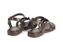 Босоніжки жіночі коричневі з натуральної шкіри (008857)
