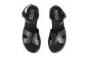 Босоніжки жіночі чорні з натуральної шкіри (008856)