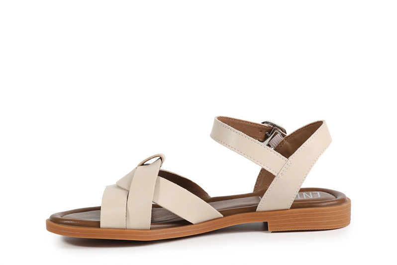 Босоніжки жіночі бежеві з натуральної шкіри (008898)