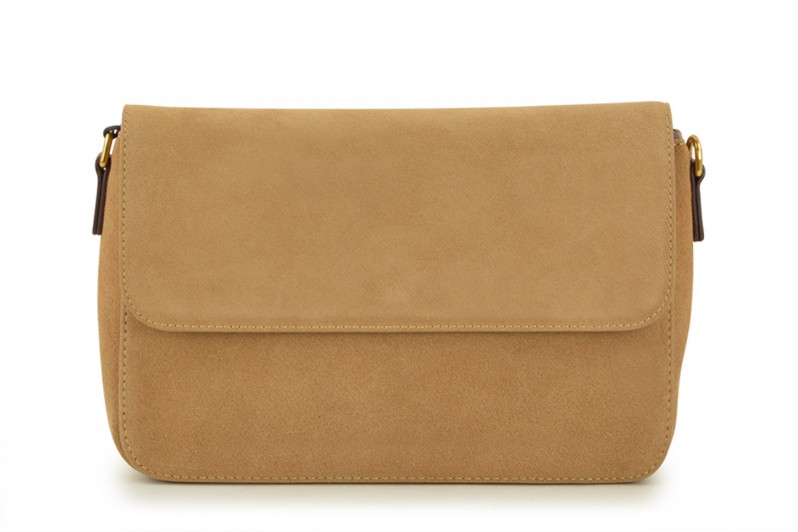 Сумка жіноча бежева з натуральної замши (008489)