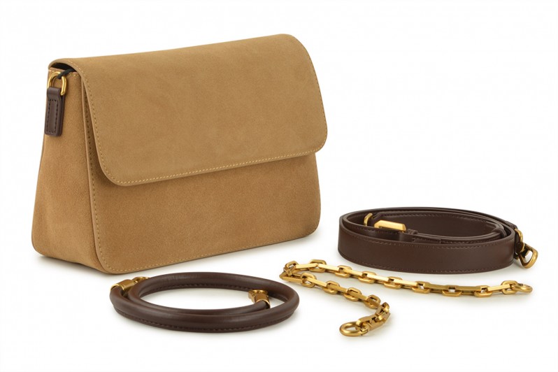 Сумка жіноча бежева з натуральної замши (008489)