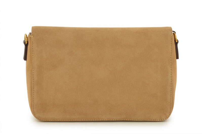 Сумка жіноча бежева з натуральної замши (008489)