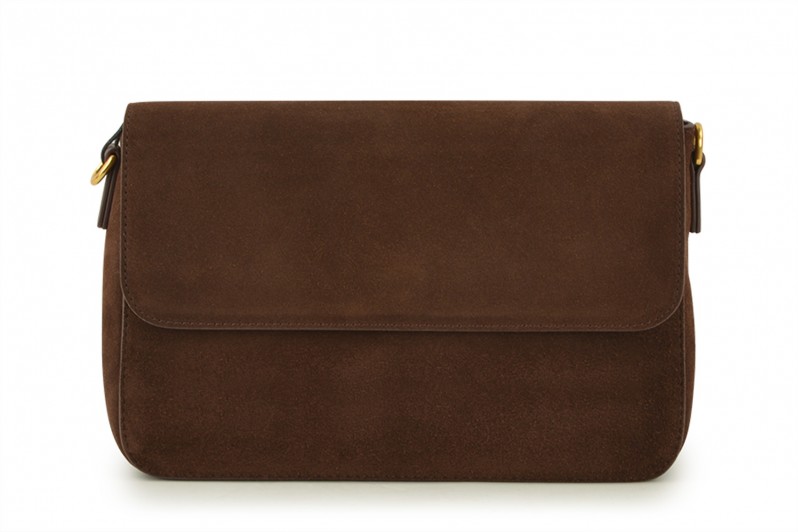 Сумка жіноча коричнева з натуральної замши (008488)